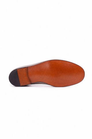 Dellamoda luxury image 04 · Ambrogio Bespoke Black & Gray Fabric / Suede / Leather Belgian Loafers (AMB2564)
