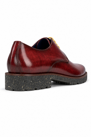Dellamoda luxury image 03 · BURGUNDY · Ambrogio Bergamo Patina Leather Derby · BURGUNDY