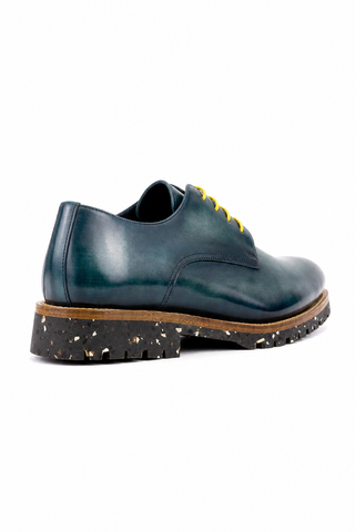 Dellamoda luxury image 03 · BLUE · Ambrogio Bergamo Patina Leather Derby · BLUE