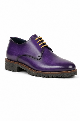 Dellamoda luxury image 02 · PURPLE · Ambrogio Bergamo Patina Leather Derby · PURPLE