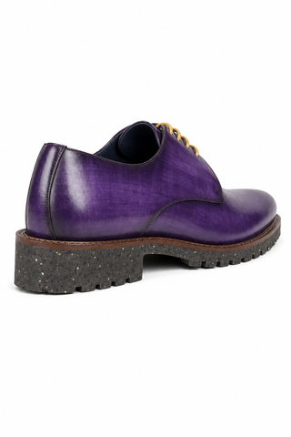 Dellamoda luxury image 03 · PURPLE · Ambrogio Bergamo Patina Leather Derby · PURPLE