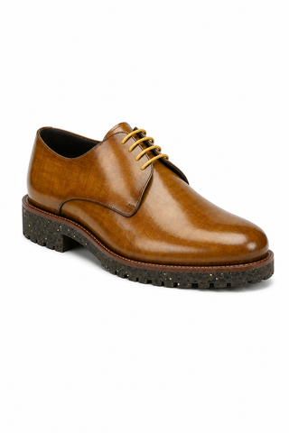 Dellamoda luxury image 02 · COGNAC · Ambrogio Bergamo Patina Leather Derby · COGNAC