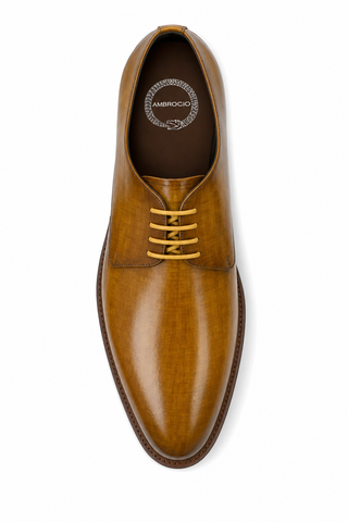 Dellamoda luxury image 05 · COGNAC · Ambrogio Bergamo Patina Leather Derby · COGNAC