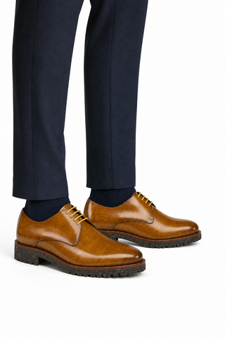 Dellamoda luxury image 06 · COGNAC · Ambrogio Bergamo Patina Leather Derby · COGNAC