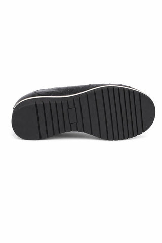 Dellamoda luxury image 04 · Corrente 4005 Ostrich Skin Sneaker - Black