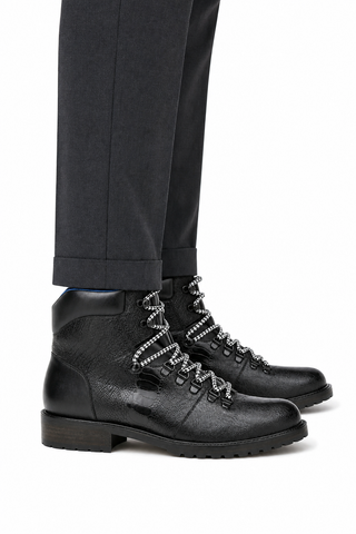 Dellamoda luxury image 06 · BLACK · Belvedere Como Ostrich & Leather Boot · BLACK