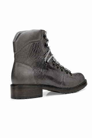 Dellamoda luxury image 03 · GRAY · Belvedere Como Ostrich & Leather Boot · GRAY