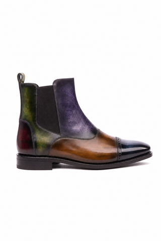 Dellamoda luxury image 01 · Ambrogio Padova Patina Cap-Toe Chelsea Boot