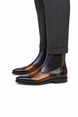 Dellamoda luxury image 06 · Ambrogio Padova Patina Cap-Toe Chelsea Boot
