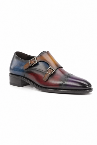 Dellamoda luxury image 02 · Ambrogio Ravello Patina Double Monk Strap