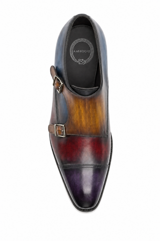 Dellamoda luxury image 05 · Ambrogio Ravello Patina Double Monk Strap