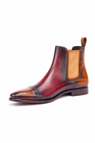 Dellamoda luxury image 02 · Ambrogio Orvieto Patina Cap-Toe Chelsea Boot