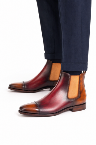 Dellamoda luxury image 06 · Ambrogio Orvieto Patina Cap-Toe Chelsea Boot