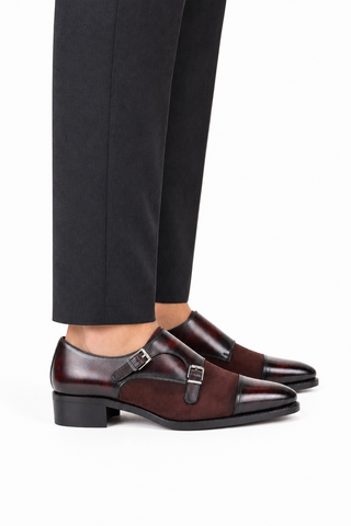 Dellamoda luxury image 06 · Ambrogio Amalfi Suede & Patina Monk Strap