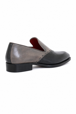 Dellamoda luxury image 03 · LIGHT/DARK GRAY · Emilio Franco Vittorio Leather Slip-On Loafer · LIGHT/DARK GRAY