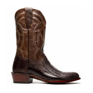 Marco Di Milano Denver Men's Shoes Clear Brown Exotic Ostrich Skin Cowboy Boot (MDM1218)