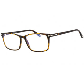 Tom Ford FT5584-B Eyeglasses Shiny Dark Havana / Clear Lens