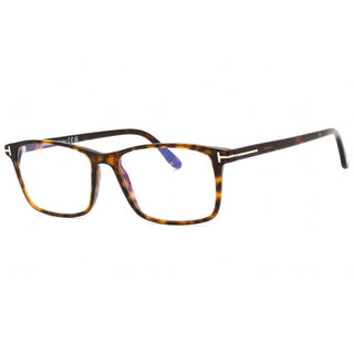 Lunettes de vue Tom Ford FT5584-B Havane foncé / Verres anti-lumière bleue transparents