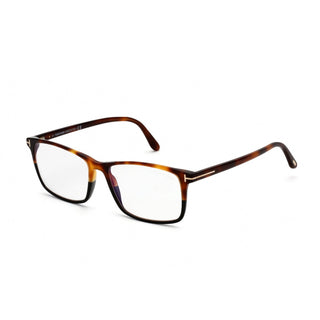 Tom Ford FT5584-B Eyeglasses Shiny Medium Havana / Clear Lens