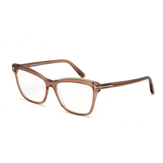 Tom Ford FT5619-B Eyeglasses Shiny Light Brown / Clear Lens