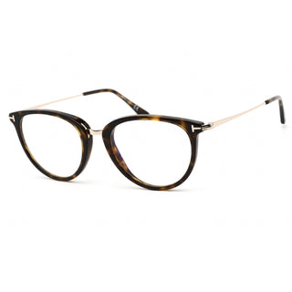 Tom Ford FT5640-B Eyeglasses Dark Havana  / Clear Blue-light block lens