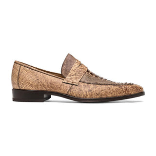 Marco Di Milano Fangio Men's Shoes Orix Genuine Ostrich Leg / Ostrich Quill Penny Loafers (MDM1112)