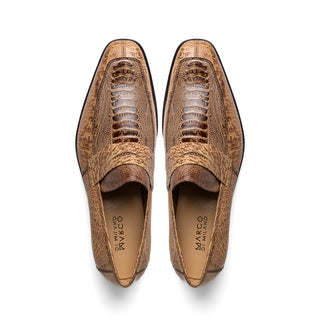 Marco Di Milano Fangio Men's Shoes Orix Genuine Ostrich Leg / Ostrich Quill Penny Loafers (MDM1112)