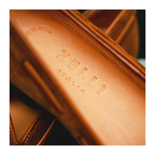 Zelli Italia Franco Men's Shoes Tobacco Suede Calf-Skin Tassel Loafer (ZEL1025)