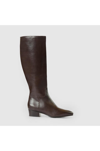 Aquatalia Fuoco Tall leather knee-high boot in Espresso - view 1