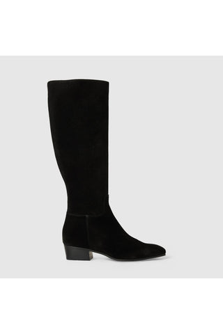 Aquatalia Fuoco Tall suede knee-high boot in Black - view 1