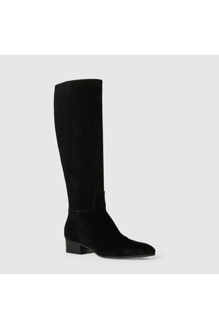 Aquatalia Fuoco Tall suede knee-high boot in Black - view 2