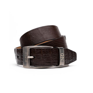 Marco Di Milano Giovanni Men's Brown Genuine Lizard & Crocodile Skin Belts (MDMB1049)