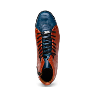 Marco Di Milano Hermond Men's Shoes Jeans & Honey Exotic Alligator High-Top Sneakers (MDM1194)