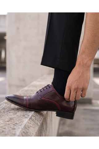 Vinci Rockwell Leather Oxford - Burgundy