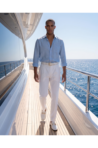 Vinci Monaco Leather Horse-Bit Loafer - White