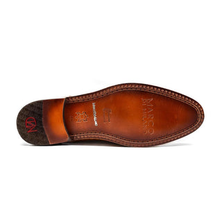 Marco Di Milano John Men's Shoes Brandy Exotic Caiman Crocodile / Woven Leather Oxfords (MDM1178)
