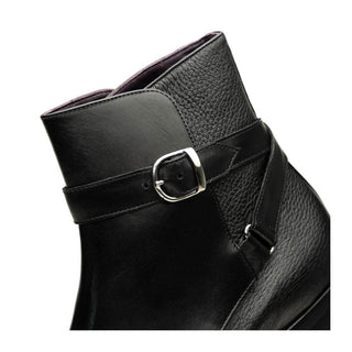 Zelli Italia 45-600 Men's Shoes Black Calf-Skin Leather Jodphur Boot (ZEL1071)