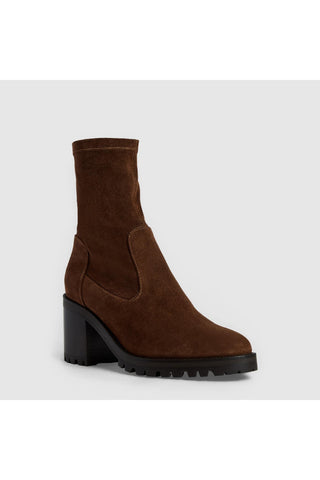 Aquatalia Joplin suede ankle boot in Cognac - view 2