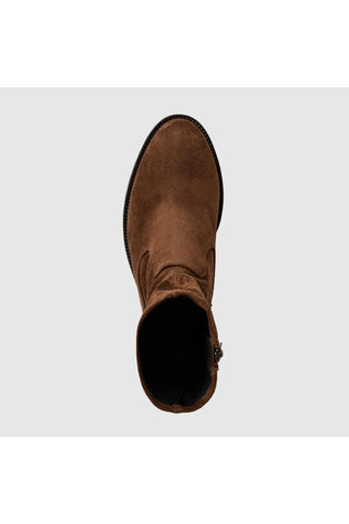 Aquatalia Joplin suede ankle boot in Cognac - view 3