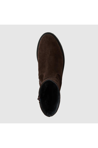 Aquatalia Joplin suede ankle boot in Peppercorn - view 3