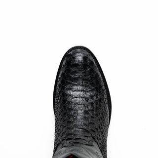 Marco Di Milano Kansas Men's Shoes Black Genuine Python / Calf-Skin Leather Cowboy Boot (MDM1211)