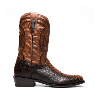 Marco Di Milano Kansas Men's Shoes Lisboa Exotic Python Skin Cowboy Boot (MDM1245)