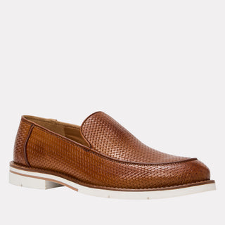 Andre Assous Kenny Loafer Cognac Woven side view