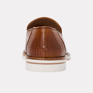 Andre Assous Kenny Loafer Cognac Woven sole view