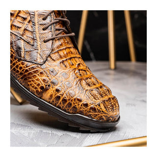 Marco Di Milano Kratos Men's Shoes Orix Exotic Caiman Crocodile Sport Sneakers (MDM1176)