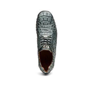 Marco Di Milano Kratos Men's Shoes Gray Exotic Caiman Crocodile Sport Sneakers (MDM1176)