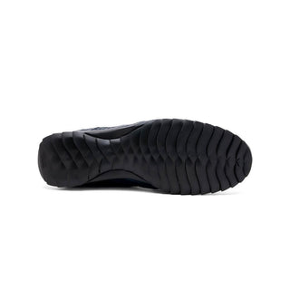 Marco Di Milano Kratos Men's Shoes Navy Exotic Caiman Crocodile Sport Sneakers (MDM1176)