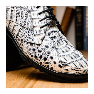 Marco Di Milano Kratos Men's Shoes Newspaper Exotic Caiman Crocodile Sport Sneakers (MDM1176)
