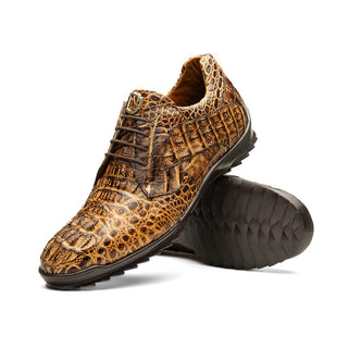 Marco Di Milano Kratos Men's Shoes Orix Exotic Caiman Crocodile Sport Sneakers (MDM1176)