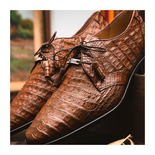 Marco Di Milano Lacio Men's Shoes Bay Apache Exotic Crocodile Derby (MDM1019)